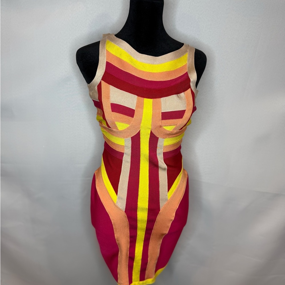 Colorful Striped Mini Dress